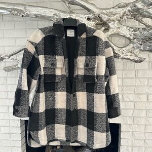 ANINE BING MAEVE JACKET - CREAM BUFFALO CHECK